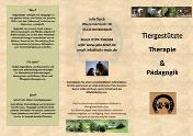 Flyer tiergestuetzte Therapie und Paedagogik